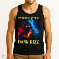Hard Skeleton Funny Oddly Specific Dank Rizz Meme Tank Top thumb 3