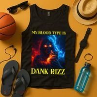 Hard Skeleton Funny Oddly Specific Dank Rizz Meme Tank Top thumb 4