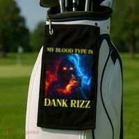 Hard Skeleton Funny Oddly Specific Dank Rizz Meme Golf Towel thumb 2