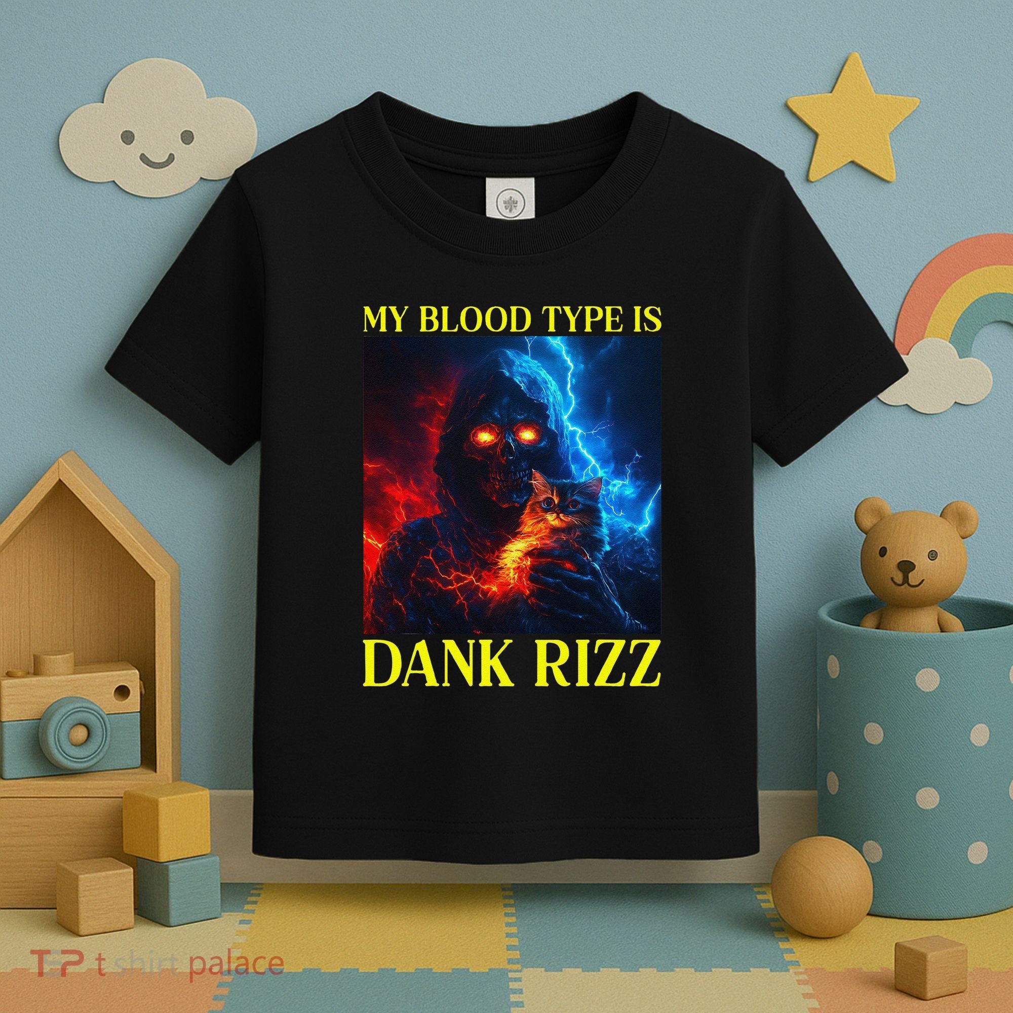Hard Skeleton Funny Oddly Specific Dank Rizz Meme Toddler T-Shirt