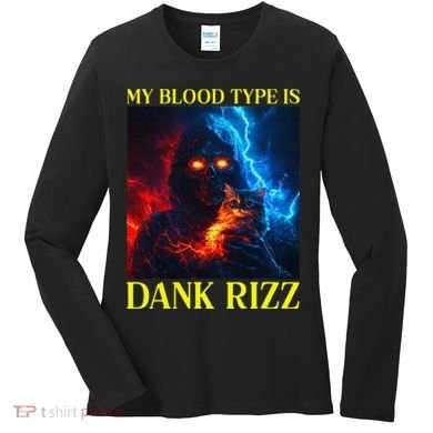Hard Skeleton Funny Oddly Specific Dank Rizz Meme Women's Long Sleeve Shirt