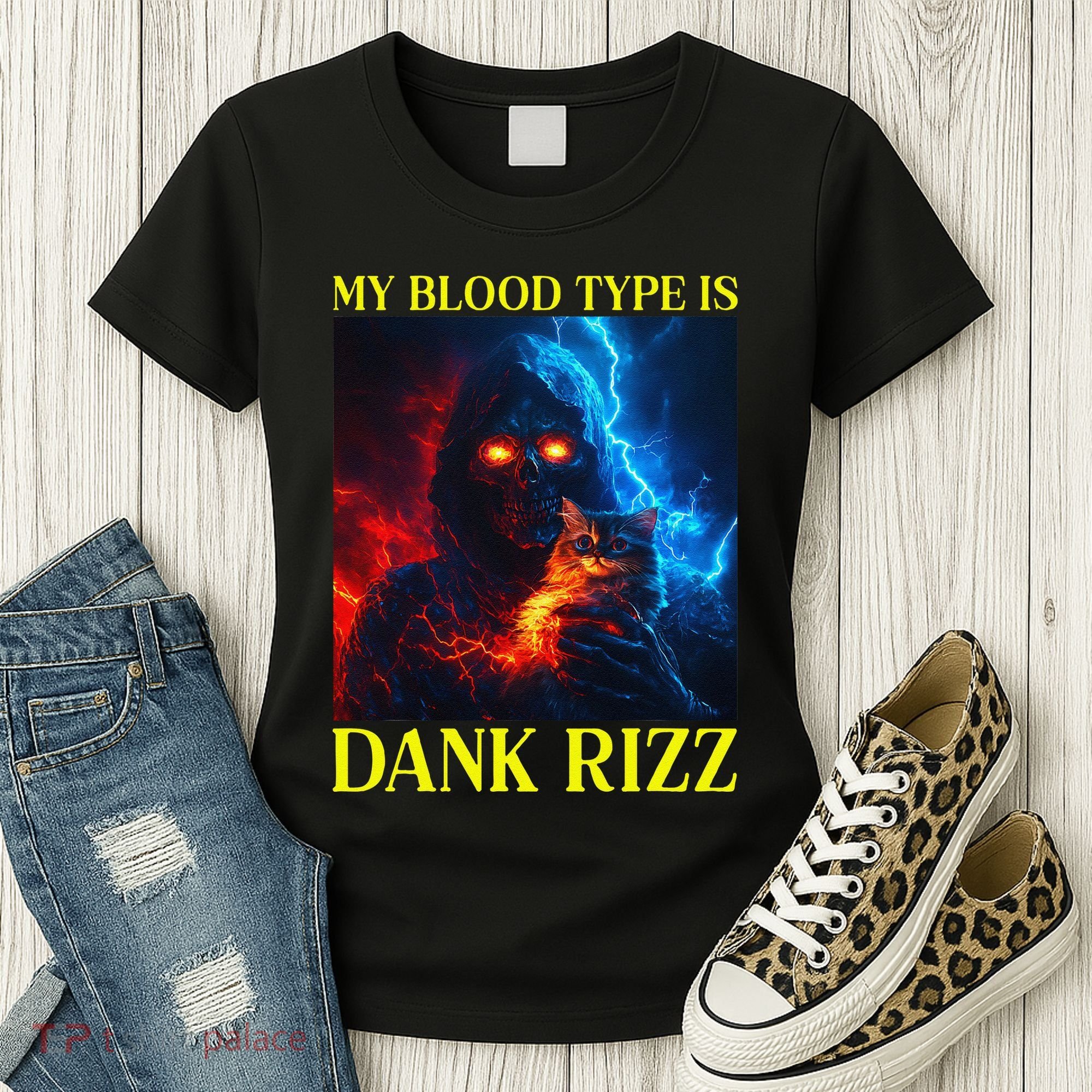 Hard Skeleton Funny Oddly Specific Dank Rizz Meme Women's T-Shirt