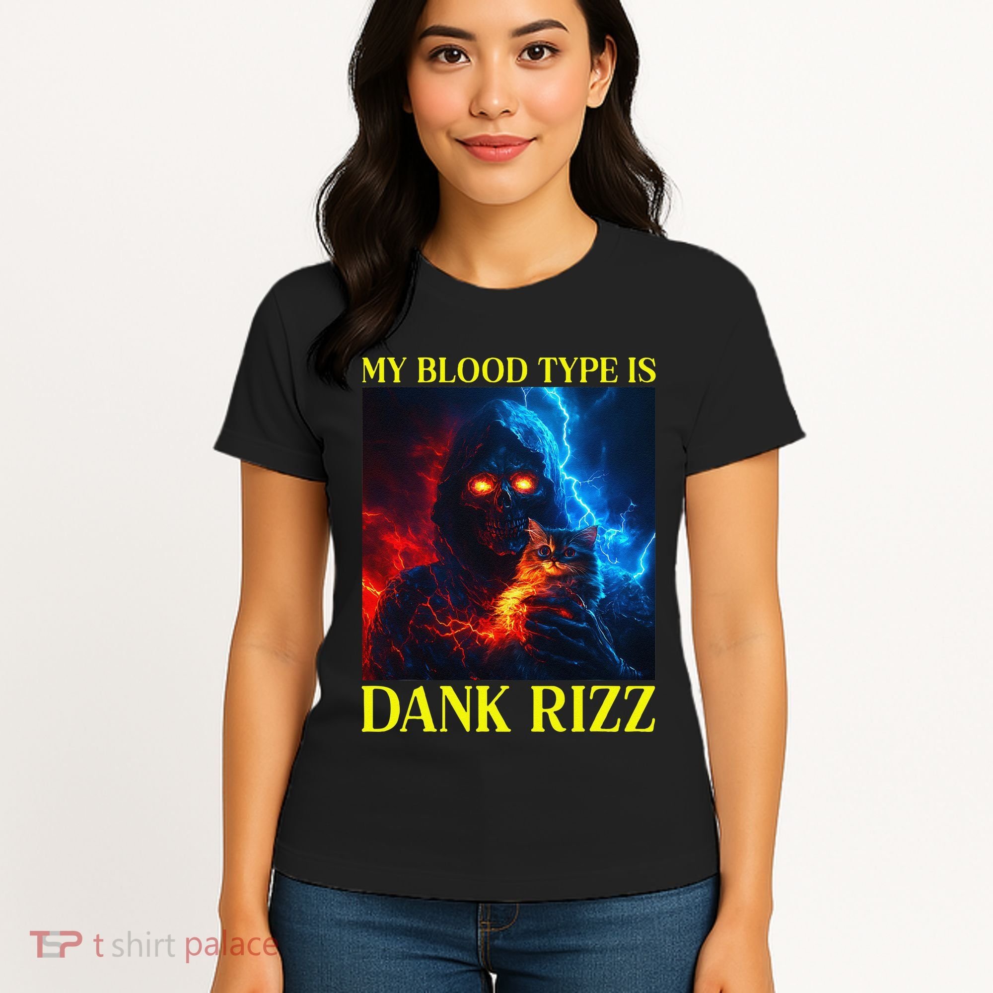 Hard Skeleton Funny Oddly Specific Dank Rizz Meme Women's T-Shirt