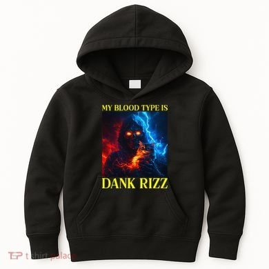 Hard Skeleton Funny Oddly Specific Dank Rizz Meme Kids Hoodie