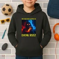 Hard Skeleton Funny Oddly Specific Dank Rizz Meme Kids Hoodie thumb 2