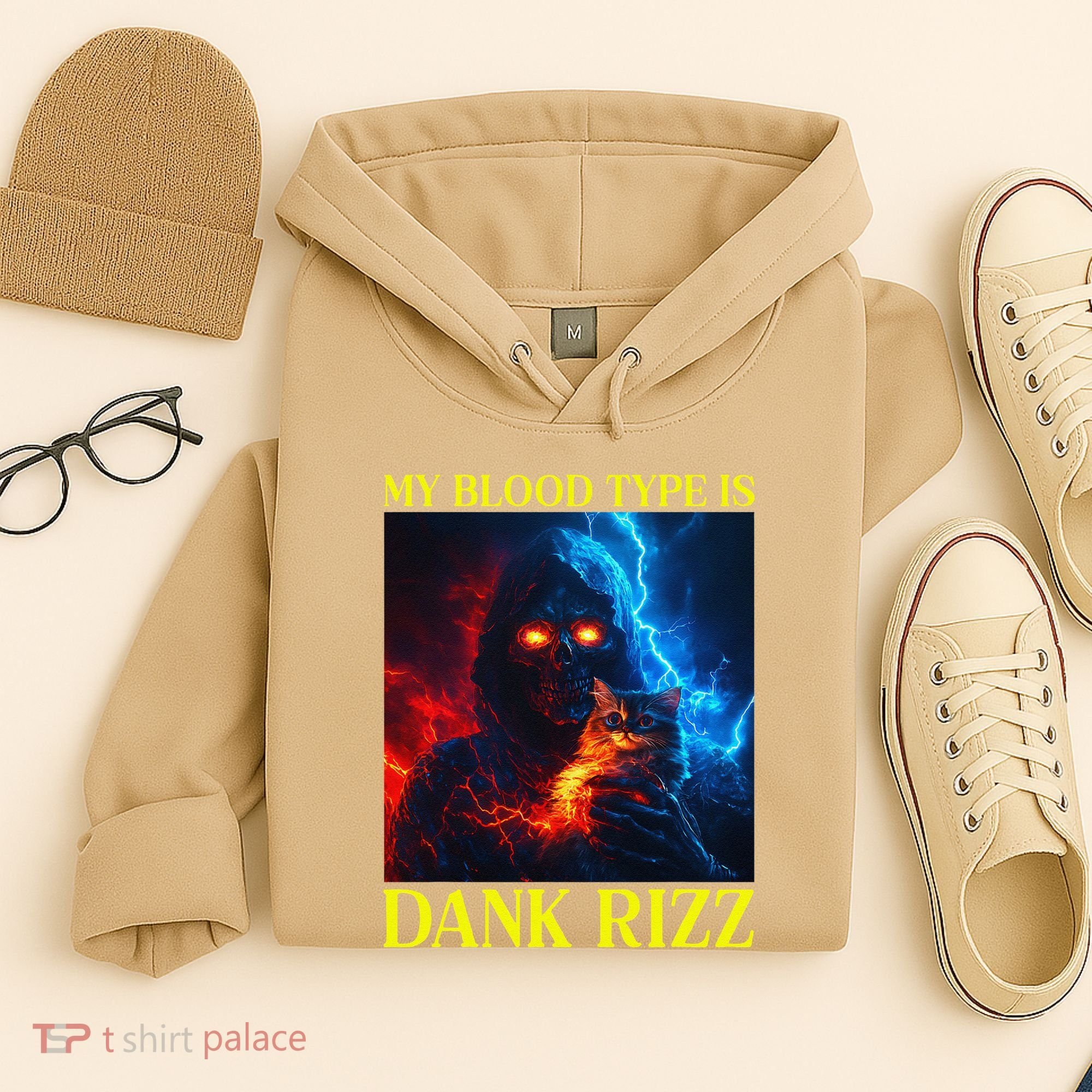 Hard Skeleton Funny Oddly Specific Dank Rizz Meme Hoodie