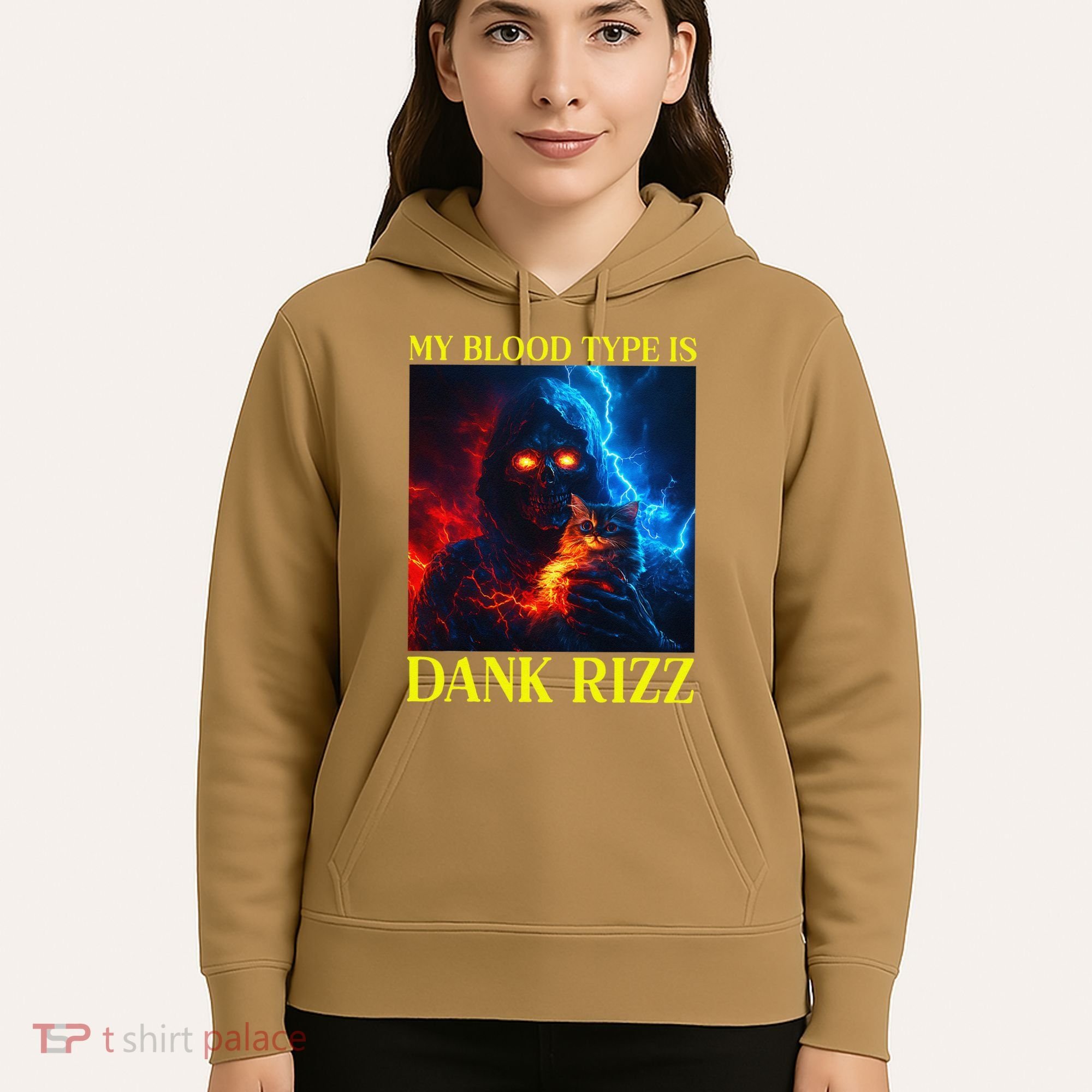 Hard Skeleton Funny Oddly Specific Dank Rizz Meme Hoodie