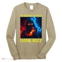 Hard Skeleton Funny Oddly Specific Dank Rizz Meme Long Sleeve Shirt thumb 0