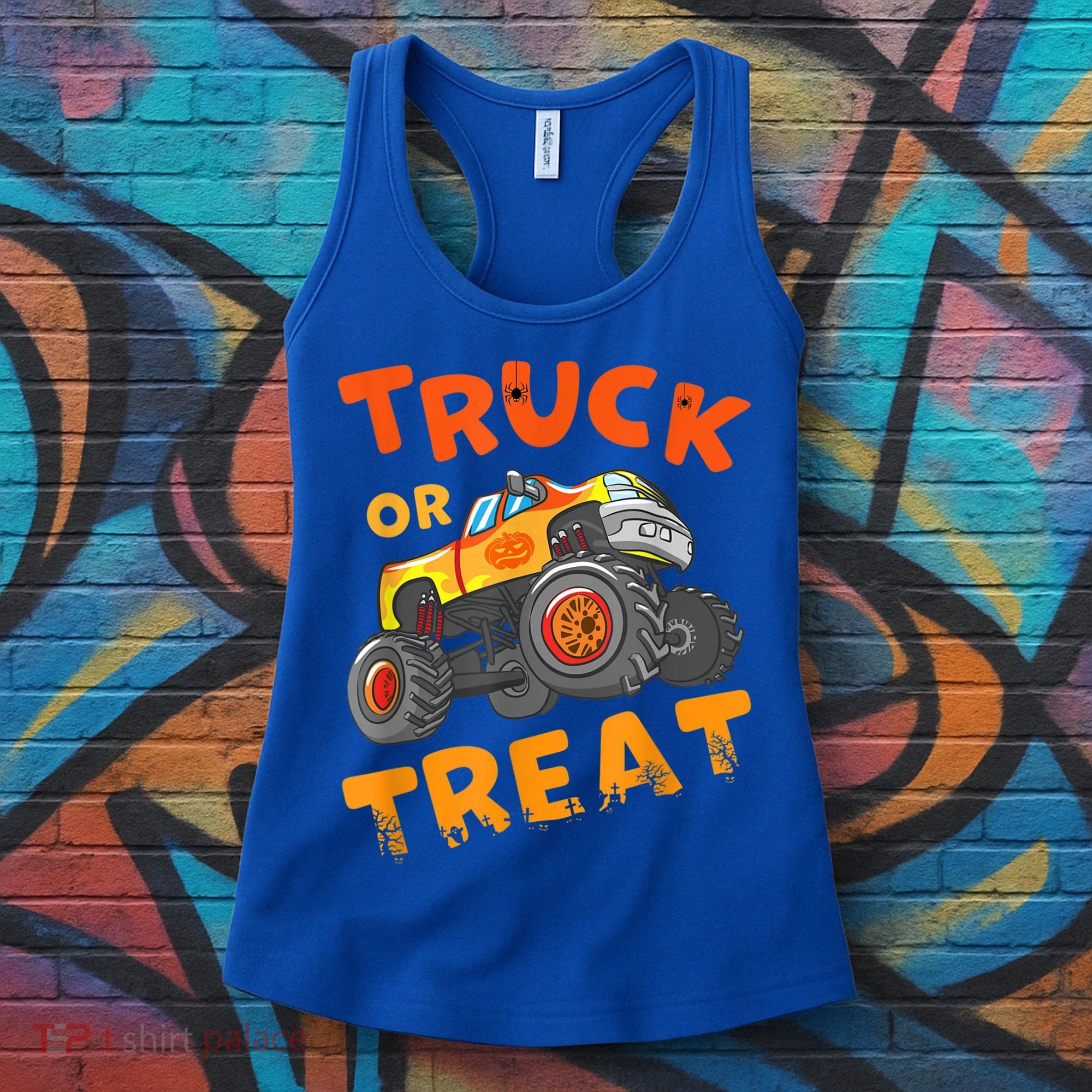 Halloween Shirt For Monster Truck Outfit For Boys Women's Tank Top