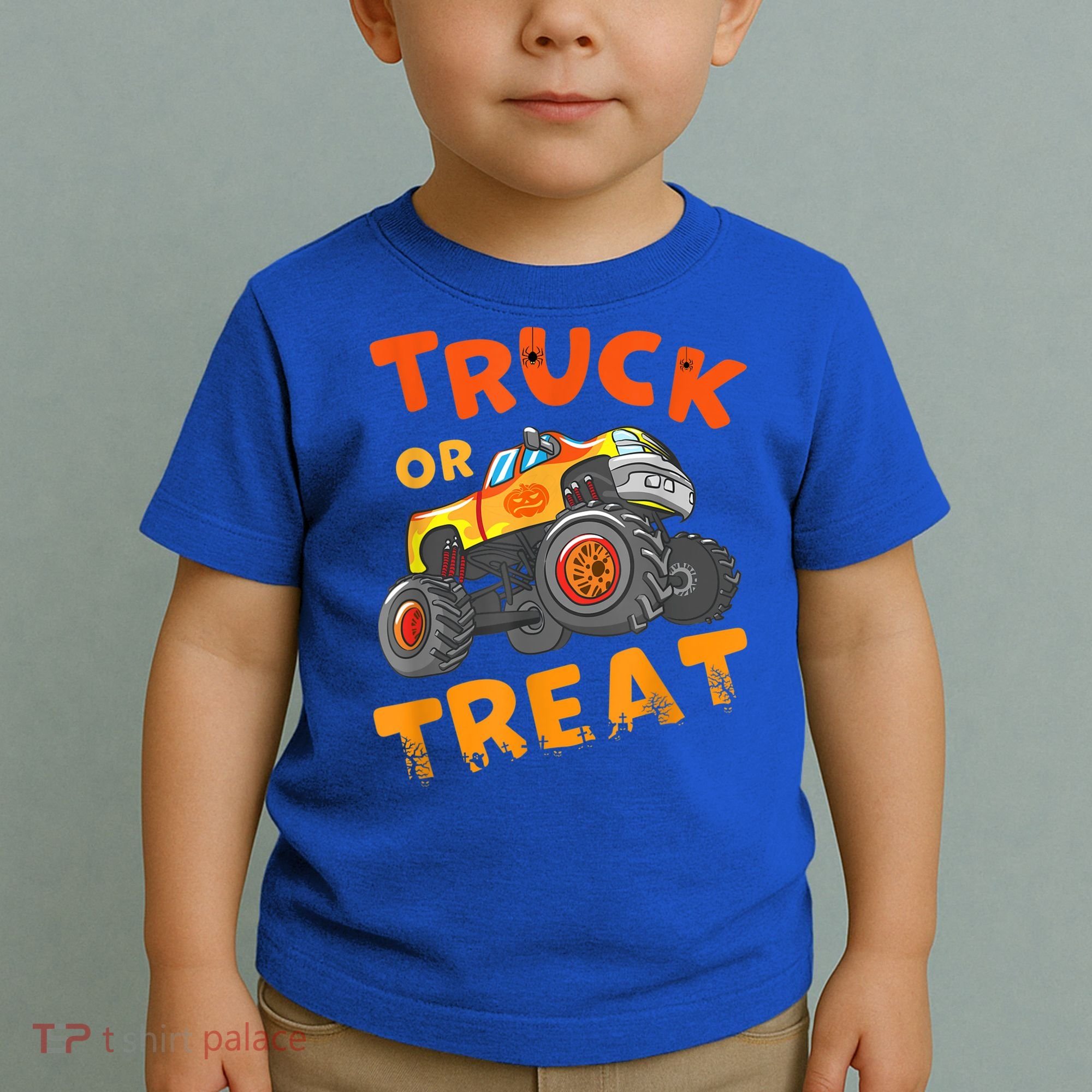 Halloween Shirt For Monster Truck Outfit For Boys Toddler T-Shirt
