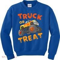 Halloween Shirt For Monster Truck Outfit For Boys Kids Sweatshirt thumb 0