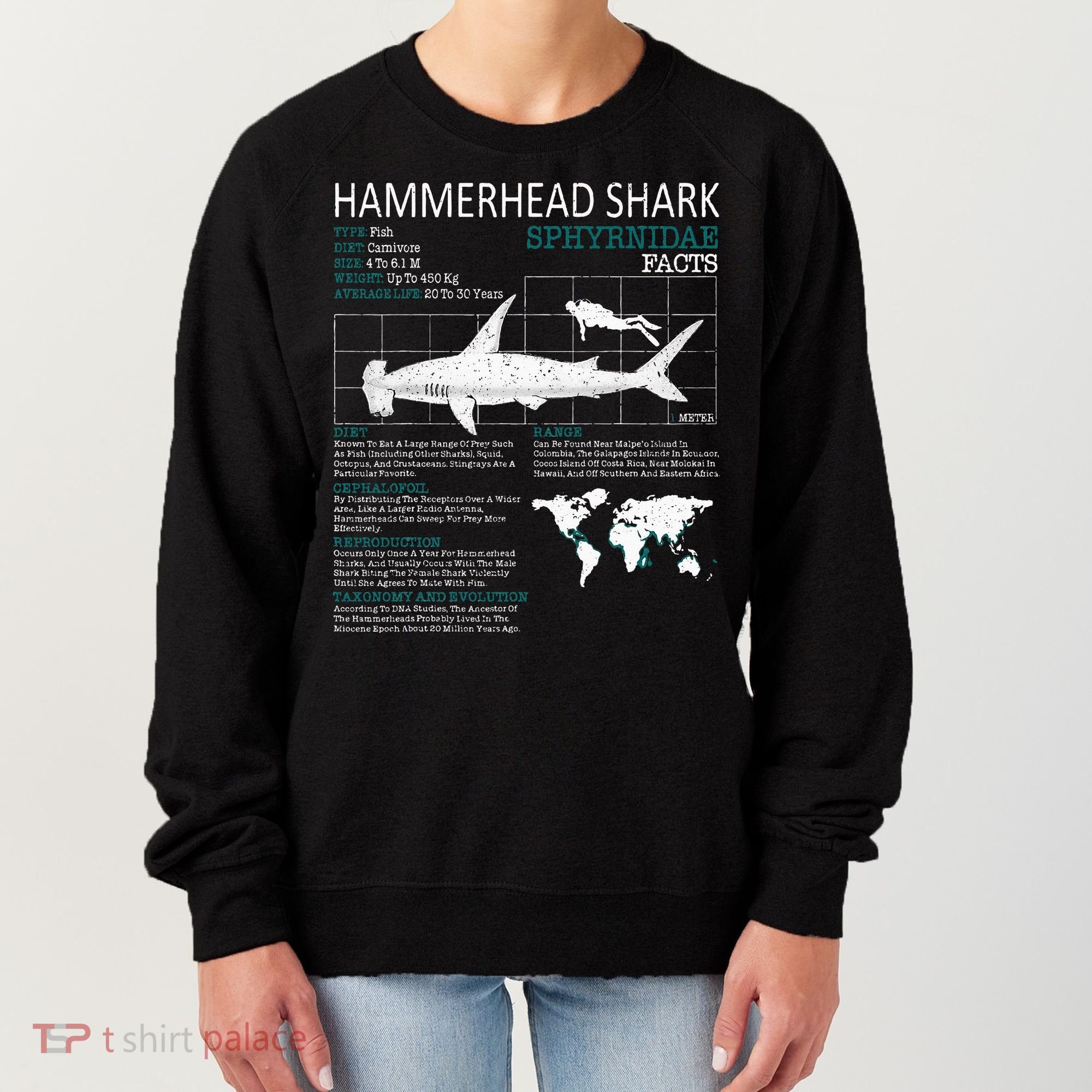 Hammerhead Shark Facts Shark Funny Lover Gift Women's Sweatshirt