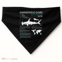 Hammerhead Shark Facts Shark Funny Lover Gift USA-Made Doggie Bandana thumb 0