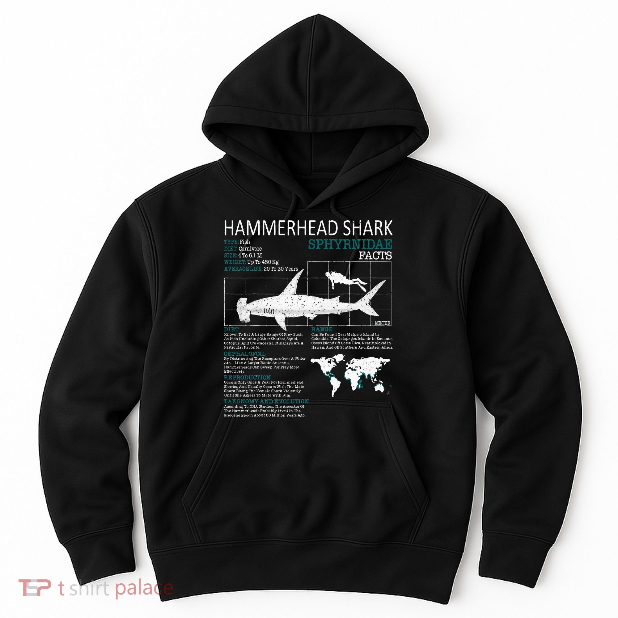 Hammerhead Shark Facts Shark Funny Lover Gift Hoodie