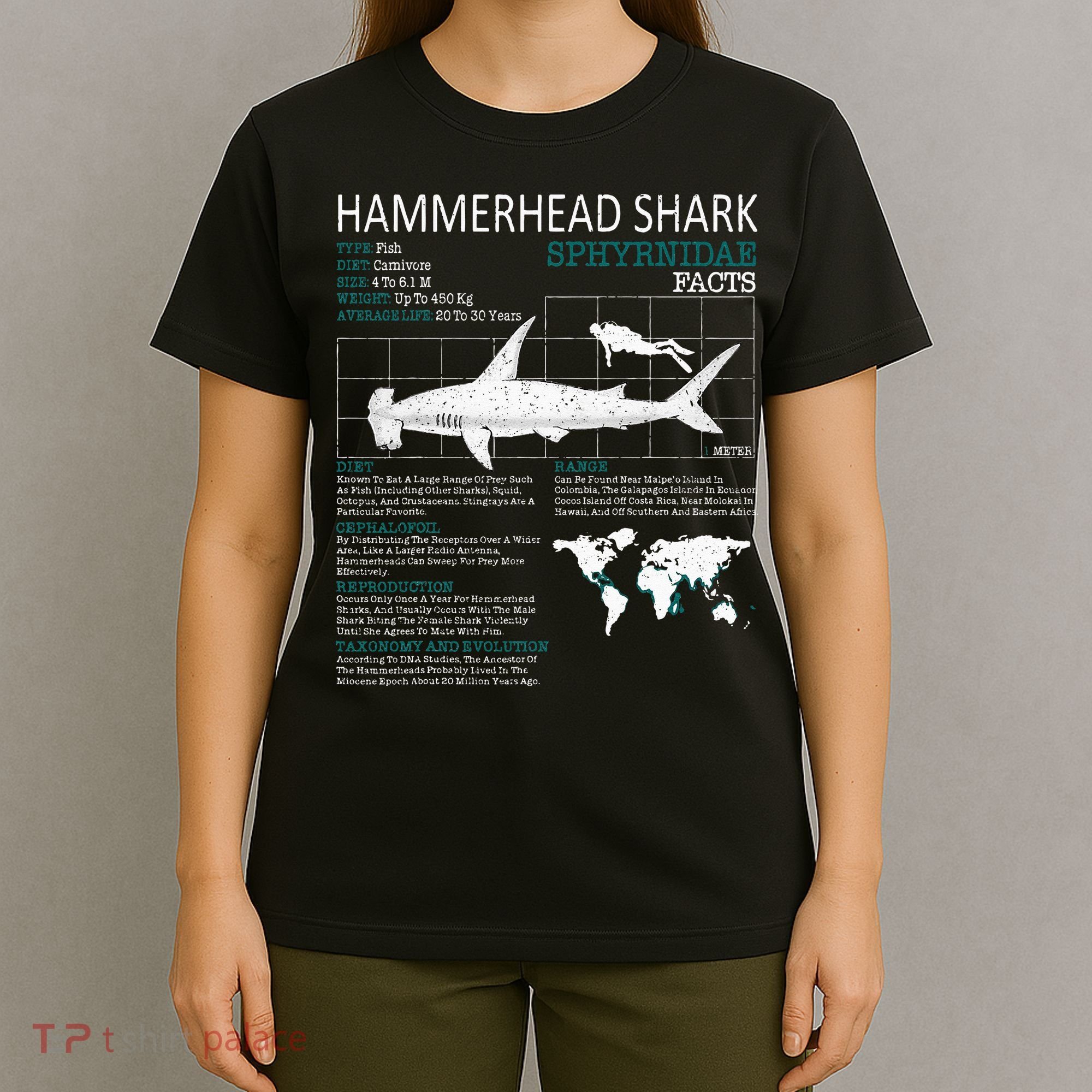 Hammerhead Shark Facts Shark Funny Lover Gift T-Shirt