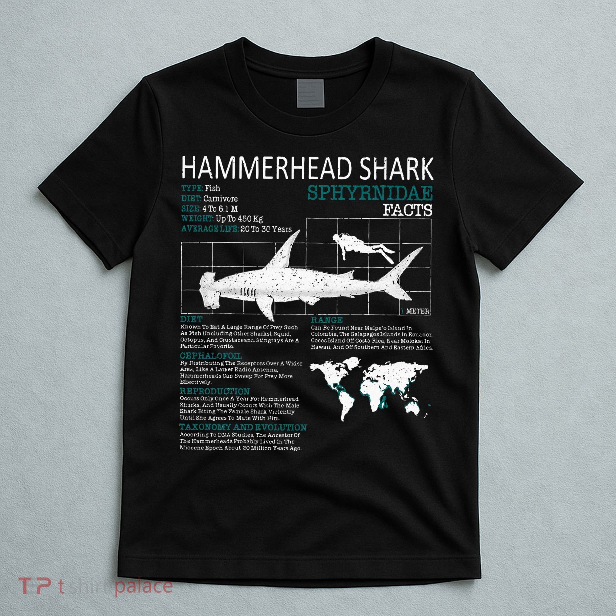 Hammerhead Shark Facts Shark Funny Lover Gift T-Shirt