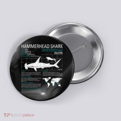 Hammerhead Shark Facts Shark Funny Lover Gift Button