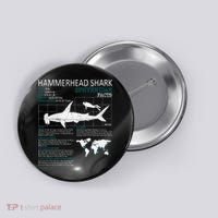 Hammerhead Shark Facts Shark Funny Lover Gift Button thumb 0