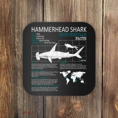 Hammerhead Shark Facts Shark Funny Lover Gift Coaster