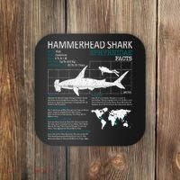 Hammerhead Shark Facts Shark Funny Lover Gift Coaster thumb 0