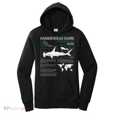 Hammerhead Shark Facts Shark Funny Lover Gift Women's Hoodie