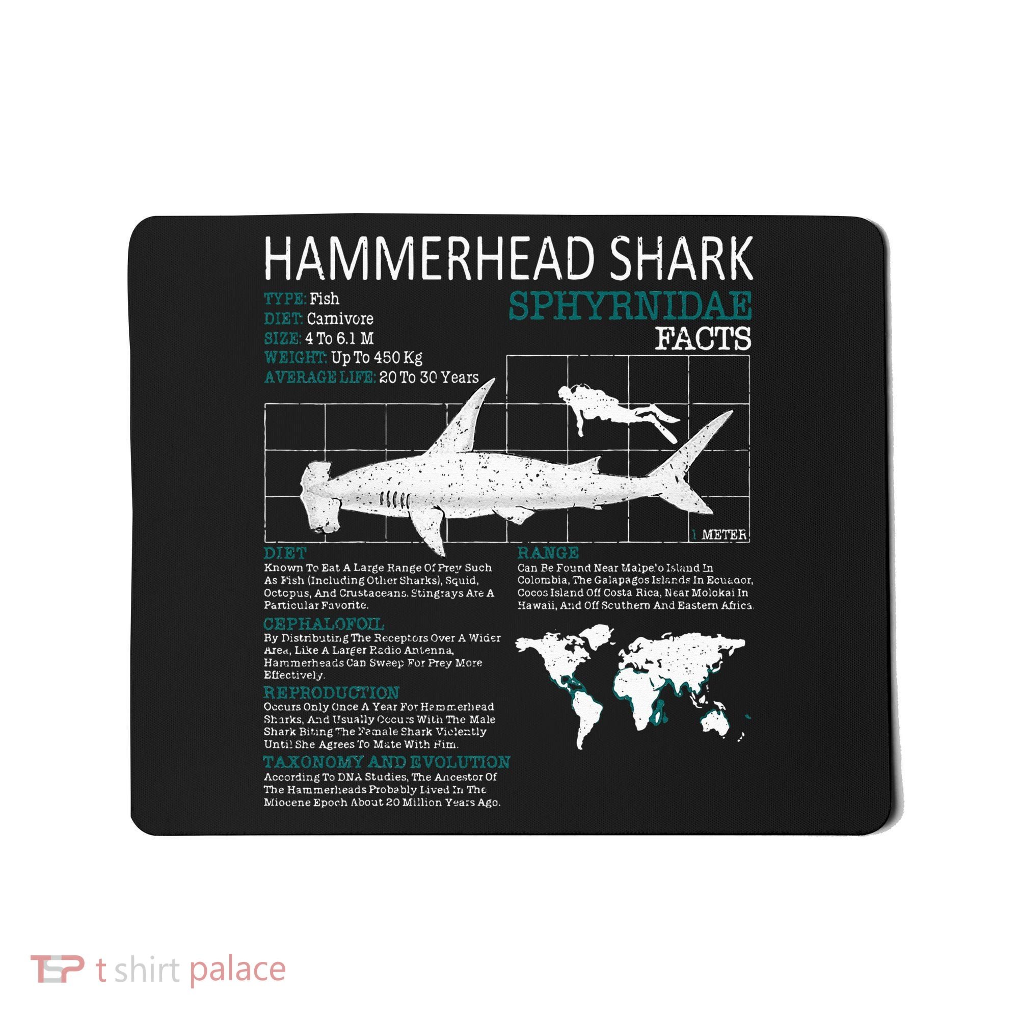 Hammerhead Shark Facts Shark Funny Lover Gift Mousepad