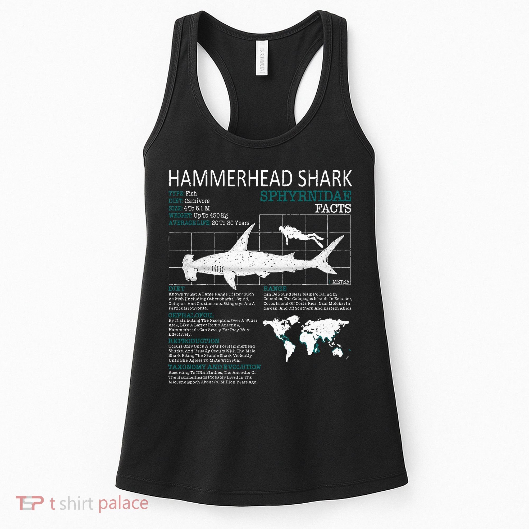 Hammerhead Shark Facts Shark Funny Lover Gift Women's Tank Top