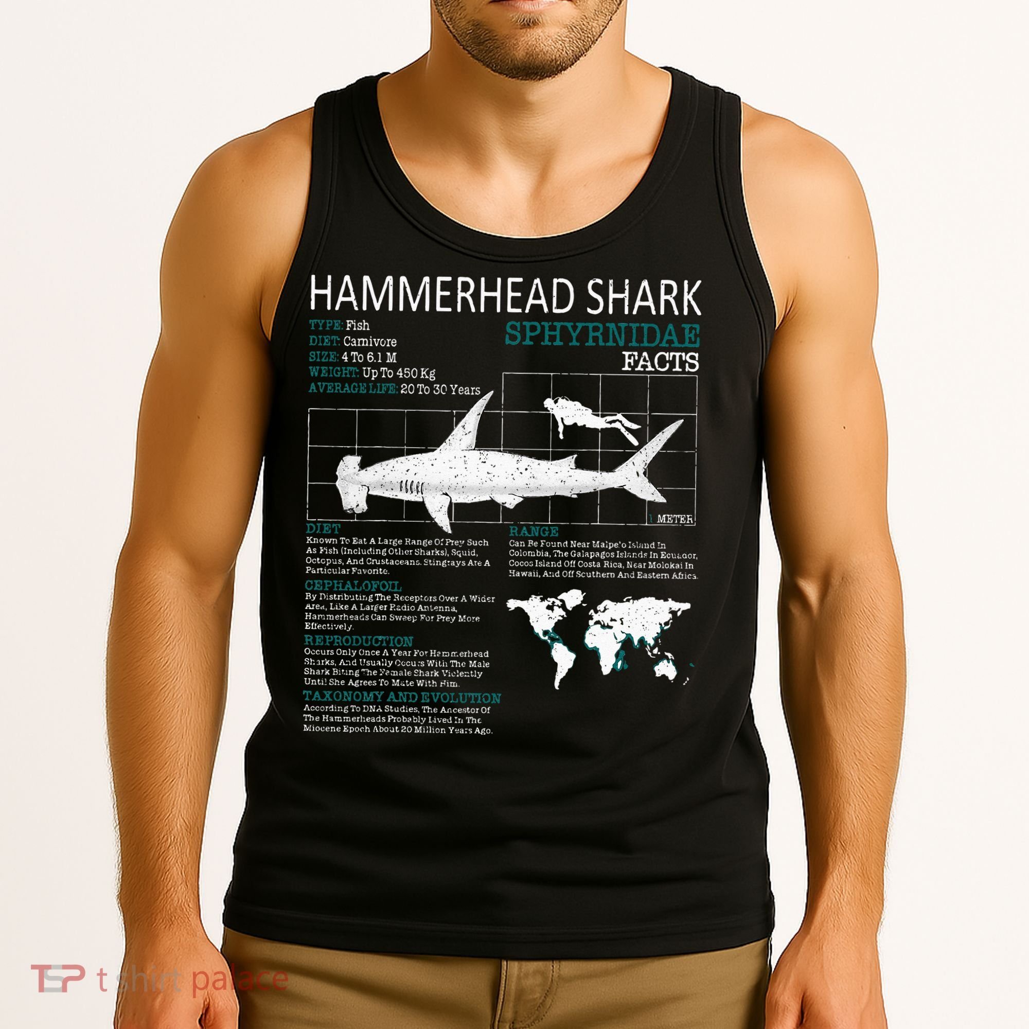 Hammerhead Shark Facts Shark Funny Lover Gift Tank Top