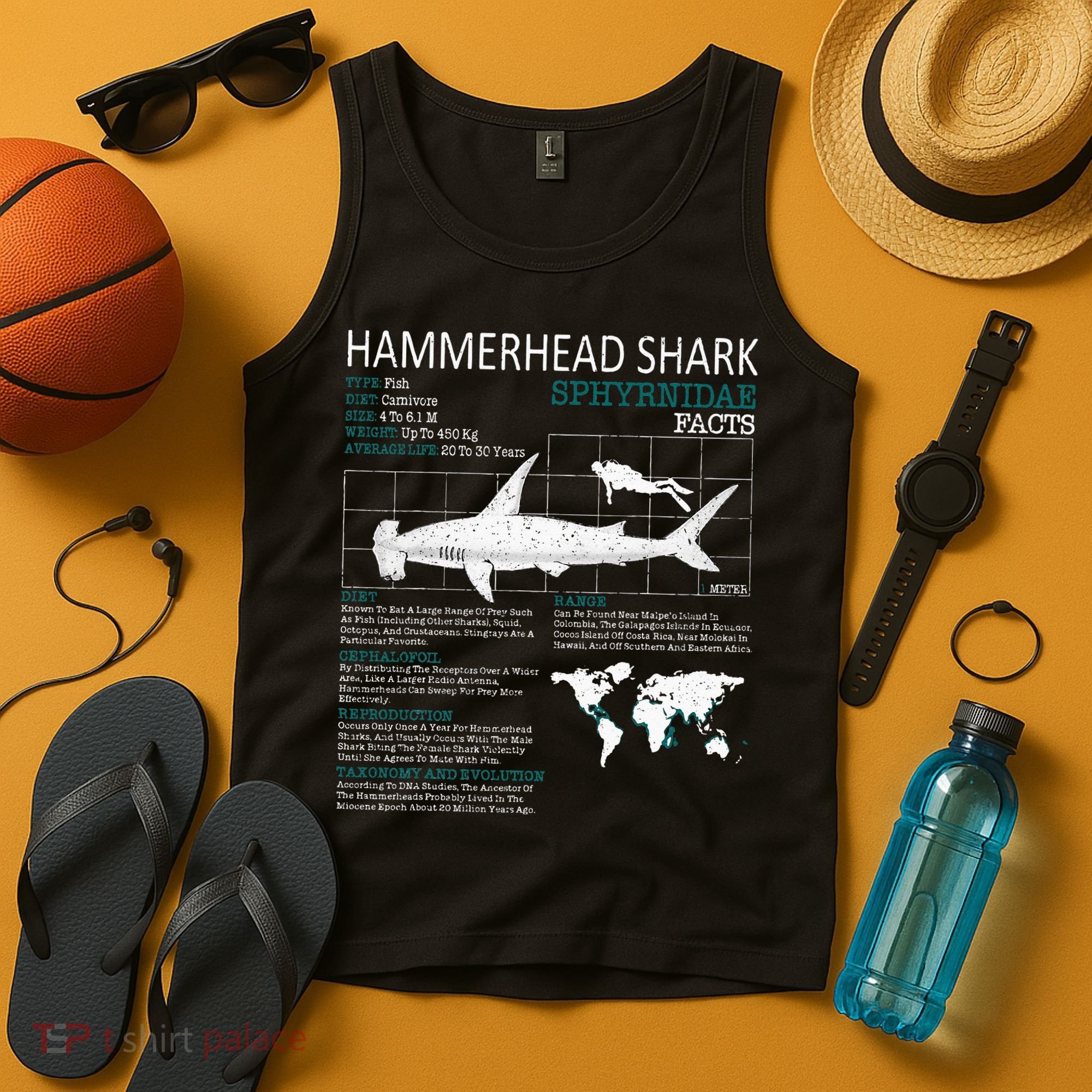 Hammerhead Shark Facts Shark Funny Lover Gift Tank Top