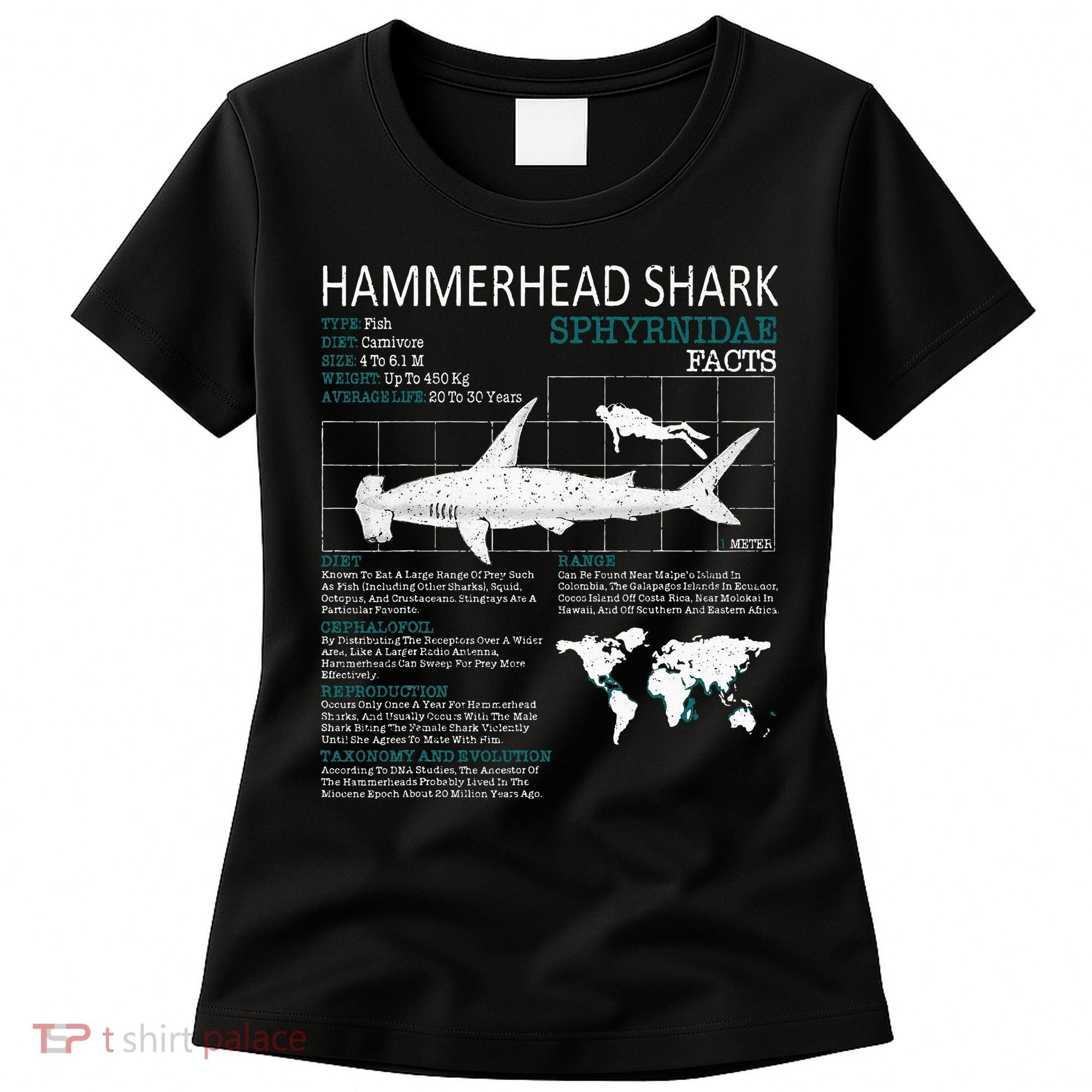 Hammerhead Shark Facts Shark Funny Lover Gift Women's T-Shirt