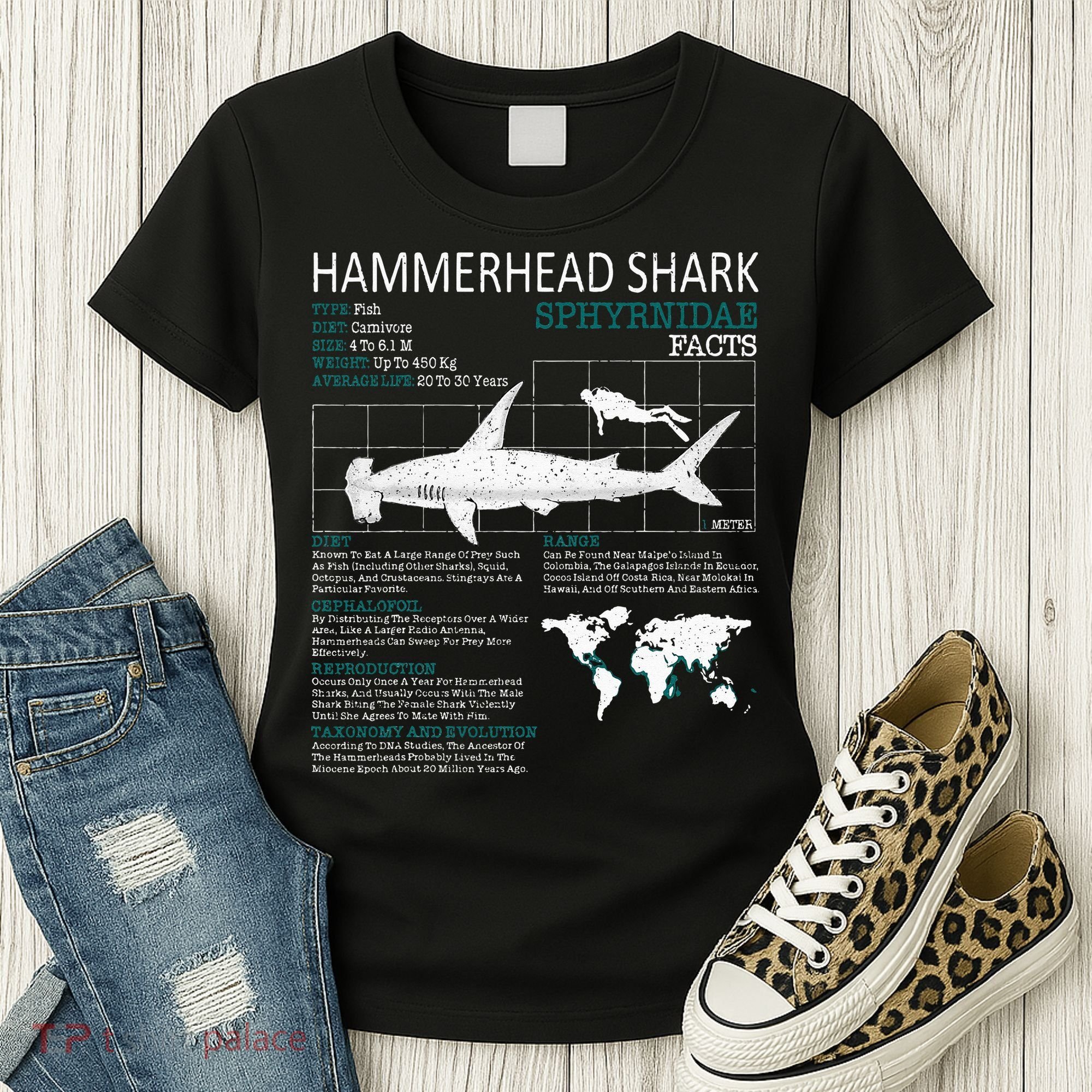 Hammerhead Shark Facts Shark Funny Lover Gift Women's T-Shirt