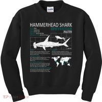 Hammerhead Shark Facts Shark Funny Lover Gift Kids Sweatshirt thumb 0