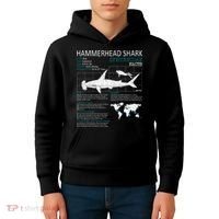 Hammerhead Shark Facts Shark Funny Lover Gift Kids Hoodie thumb 4