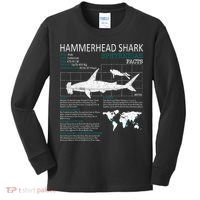 Hammerhead Shark Facts Shark Funny Lover Gift Kids Long Sleeve Shirt thumb 0