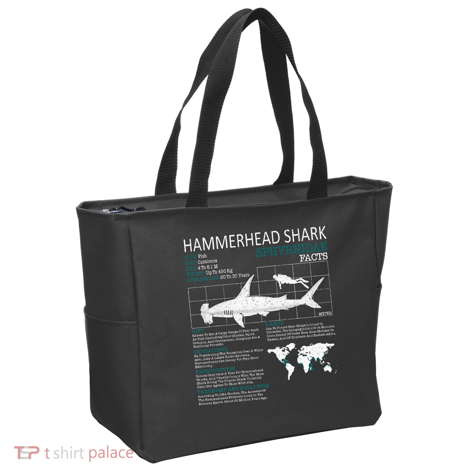 Hammerhead Shark Facts Shark Funny Lover Gift Tote Bag