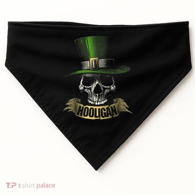 HOOLIGAN Skull Funny Irish USA-Made Doggie Bandana