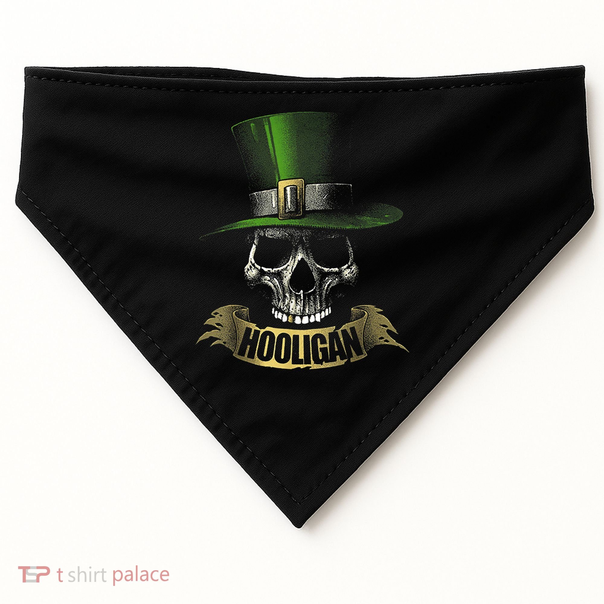HOOLIGAN Skull Funny Irish USA-Made Doggie Bandana
