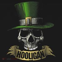 HOOLIGAN Skull Funny Irish Hoodie thumb 2