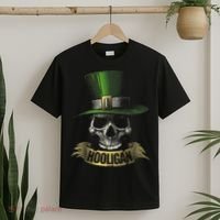 HOOLIGAN Skull Funny Irish T-Shirt thumb 2