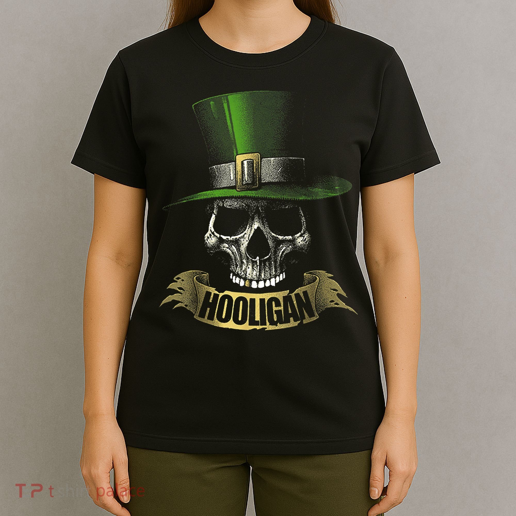 HOOLIGAN Skull Funny Irish T-Shirt