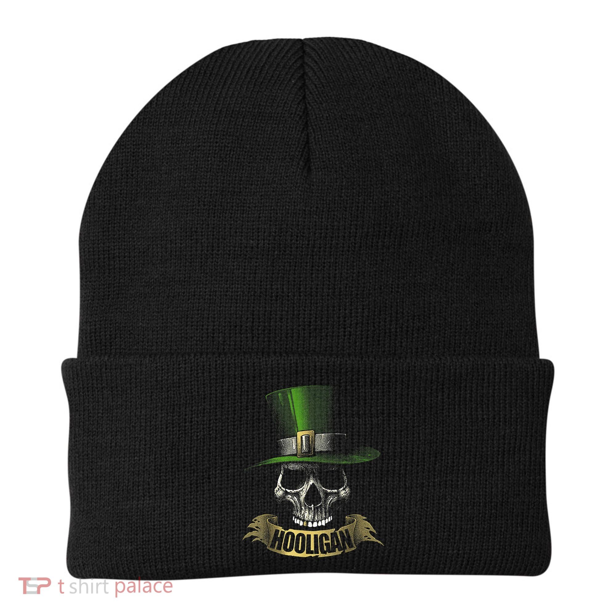 HOOLIGAN Skull Funny Irish Beanie