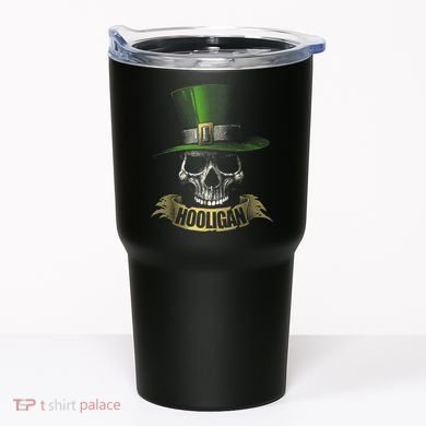 HOOLIGAN Skull Funny Irish Tumbler