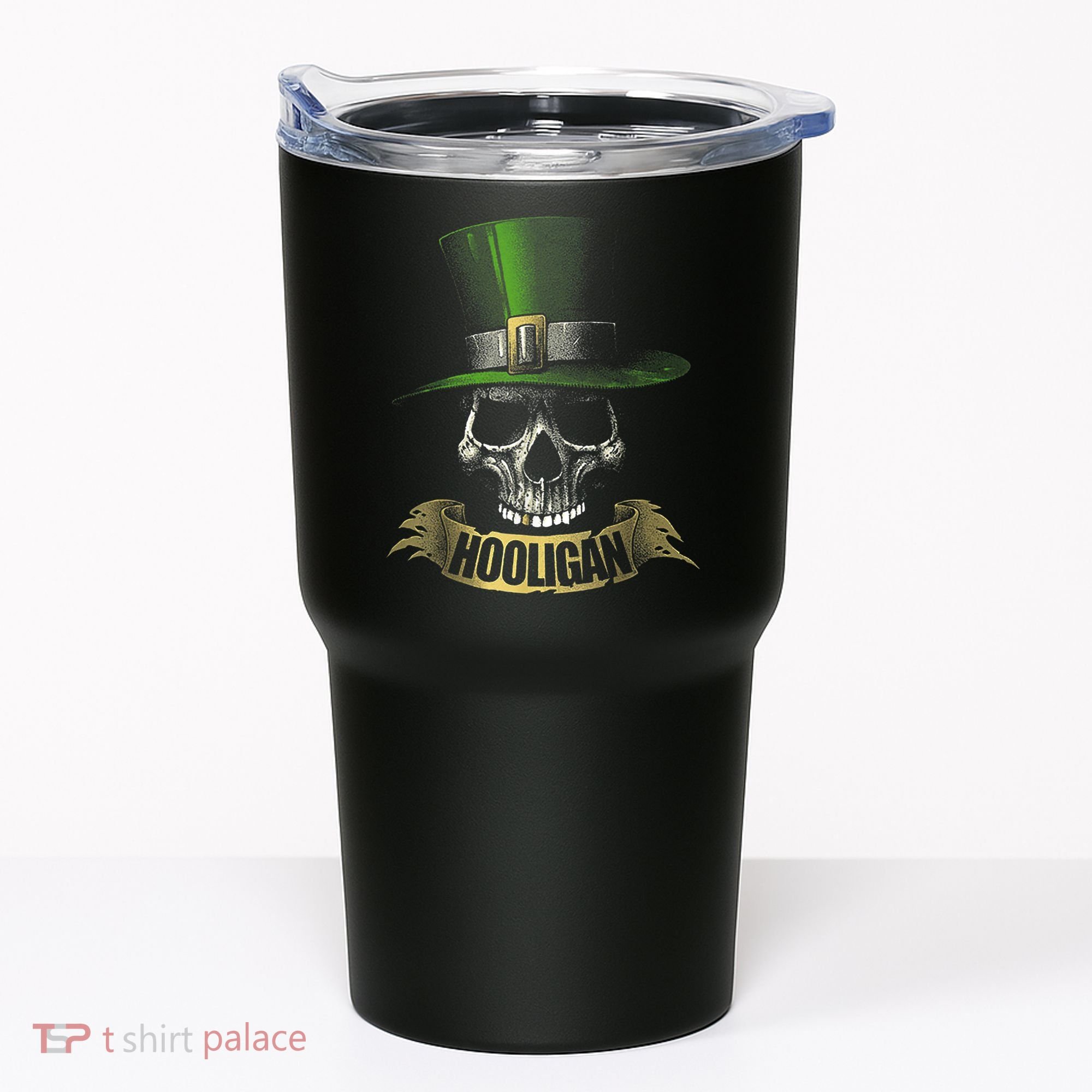 HOOLIGAN Skull Funny Irish Tumbler