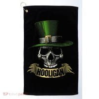 HOOLIGAN Skull Funny Irish Golf Towel thumb 0