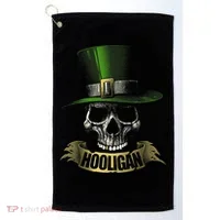 HOOLIGAN Skull Funny Irish Golf Towel thumb 0