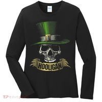 HOOLIGAN Skull Funny Irish Women's Long Sleeve Shirt thumb 0