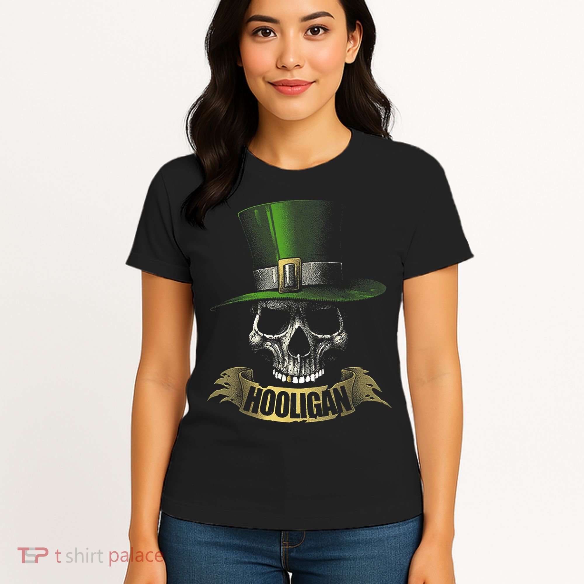 HOOLIGAN Skull Funny Irish Women's T-Shirt