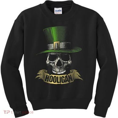 HOOLIGAN Skull Funny Irish Kids Sweatshirt
