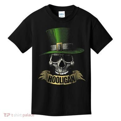 HOOLIGAN Skull Funny Irish Kids T-Shirt