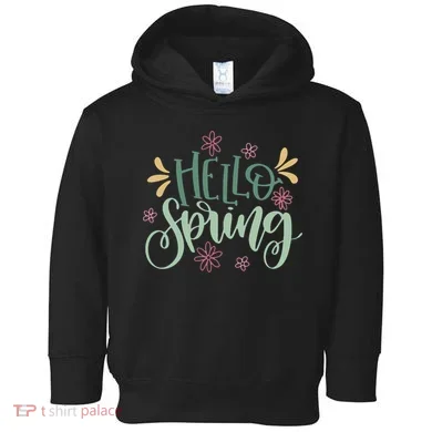 Hello Spring Flowers Toddler Hoodie